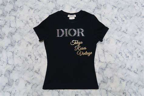 dior rhinestone t shirt